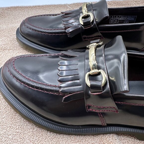 Dr Martens Unisex M 9/10 Adrian Snaffle Smooth Leather Kiltie Casual Loafers - Picture 7 of 8